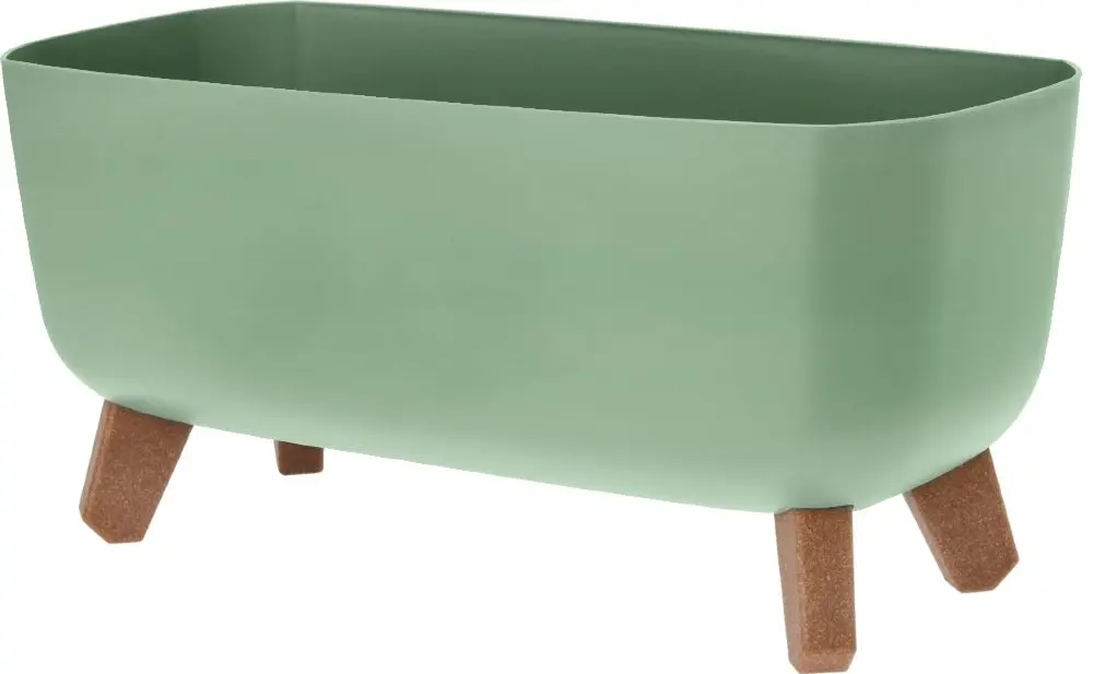 EXCELLENT HOUSEWARE Květináč na nožkách 39x19,5x22 cm zelený KO-Y89300080zele