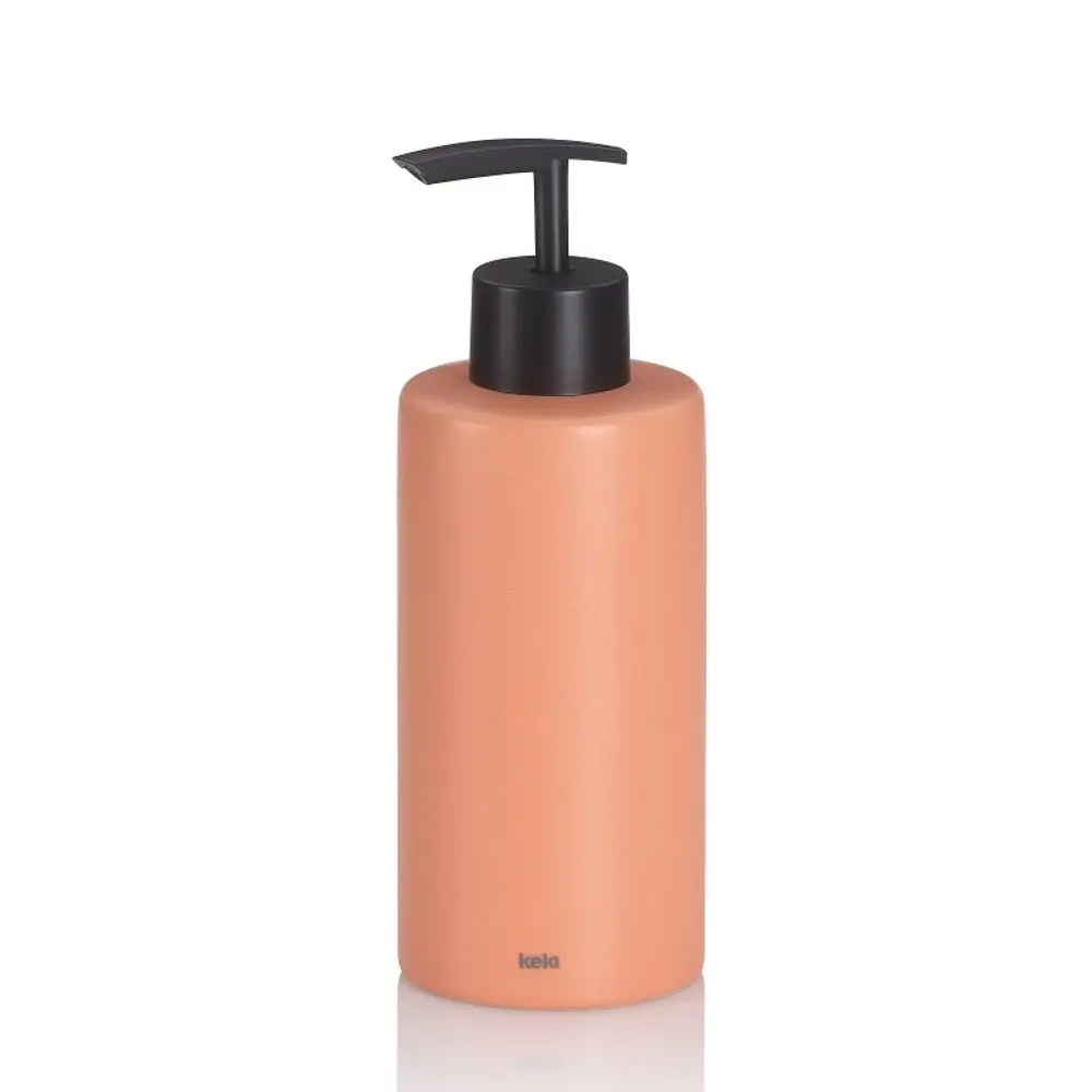 KELA Dávkovač mýdla Matsi keramika broskvově růžová 300 ml KL-24087