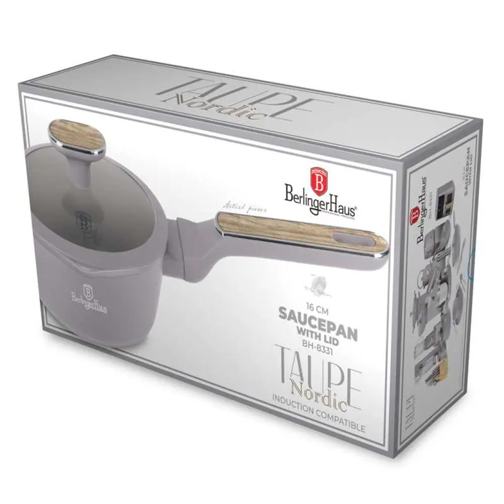 BERLINGERHAUS Rendlík s titanovým povrchem a poklicí 16 cm Taupe Nordic Collection BH-8331
