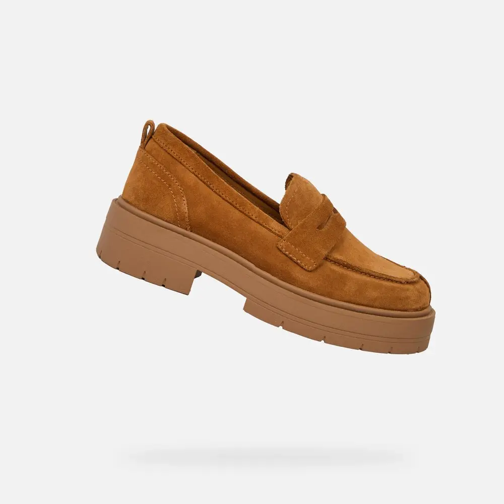 Světle hnědé dámské mokasíny Geox Spherica EC7 - 37