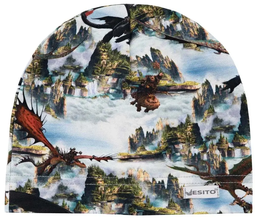ESITO Dětská čepice Draci - modrá -