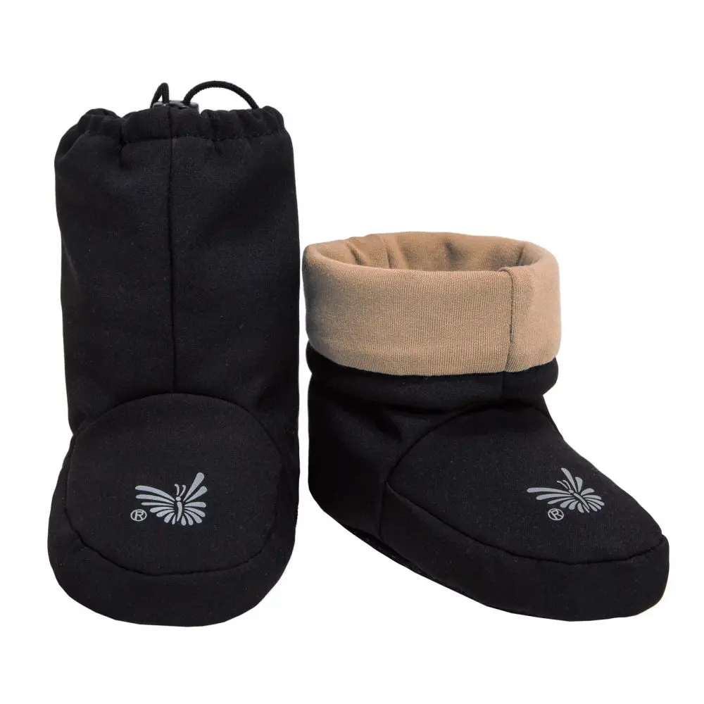 ESITO Barefoot softshellové capáčky Bambus Honey - černá / hnědá