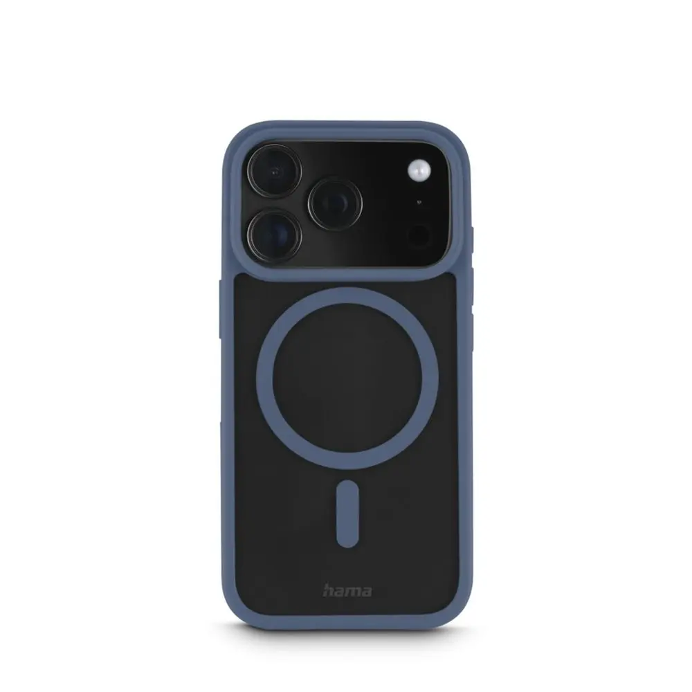Hama Frame Protect, kryt pro Apple iPhone 17 Pro, magnetický, průhledný/modrý