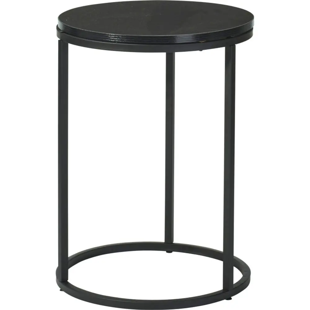 H & S COLLECTION Odkládací stolek sada 2 ks černá 40+50 cm KO-KR8200410