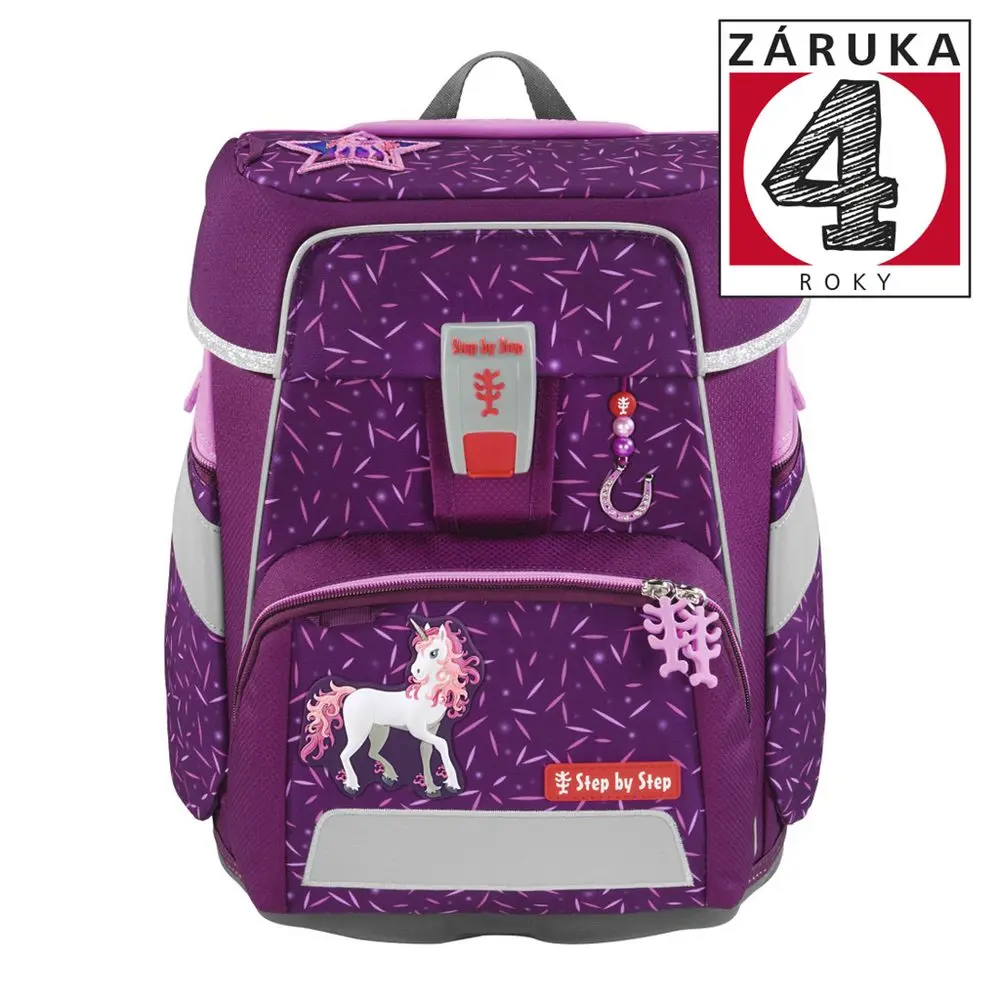 Školní aktovka Step by Step SPACE, Pretty Unicorn - 5 dílný set, AGR certifikát