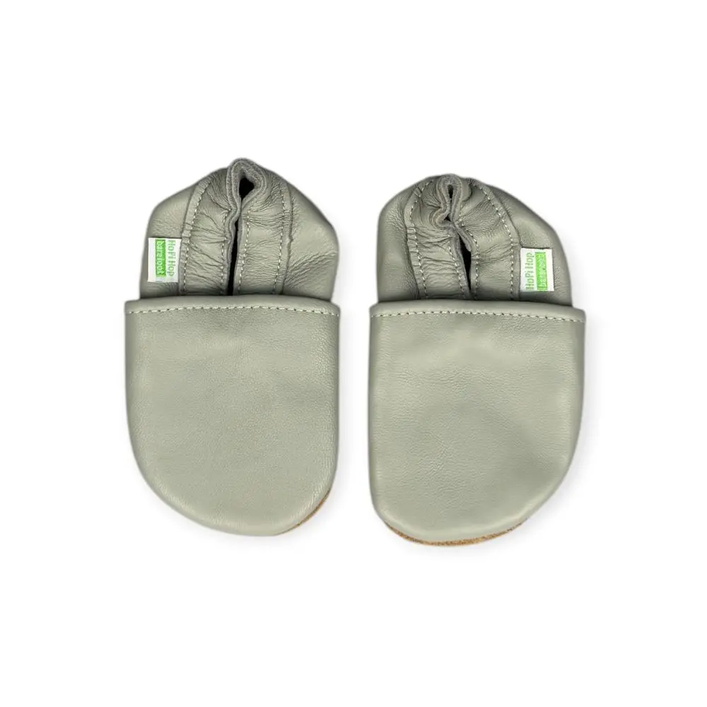 Hopi Hop Barefoot kožené capáčky - světle šedá - M