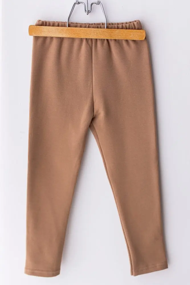 Lily Grey Termo legíny dívčí jednobarevné - latté