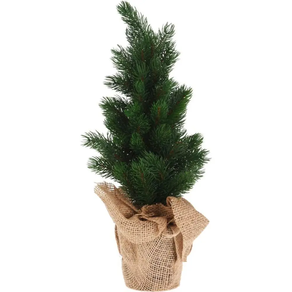 HOMESTYLING Vánoční dekorace stromek v jutovém pytli 45 cm KO-317910030