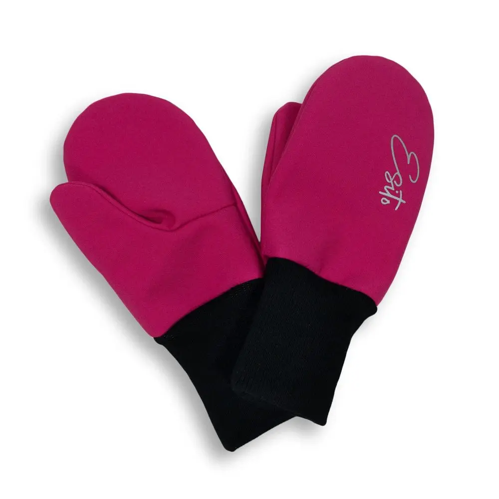 ESITO Palcové rukavice softshell Raspberry pink - malinová