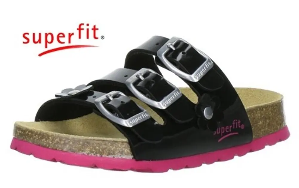 Domácí obuv Superfit 8-00125-00 FUSSBETTPANTOFFEL Schwarz -