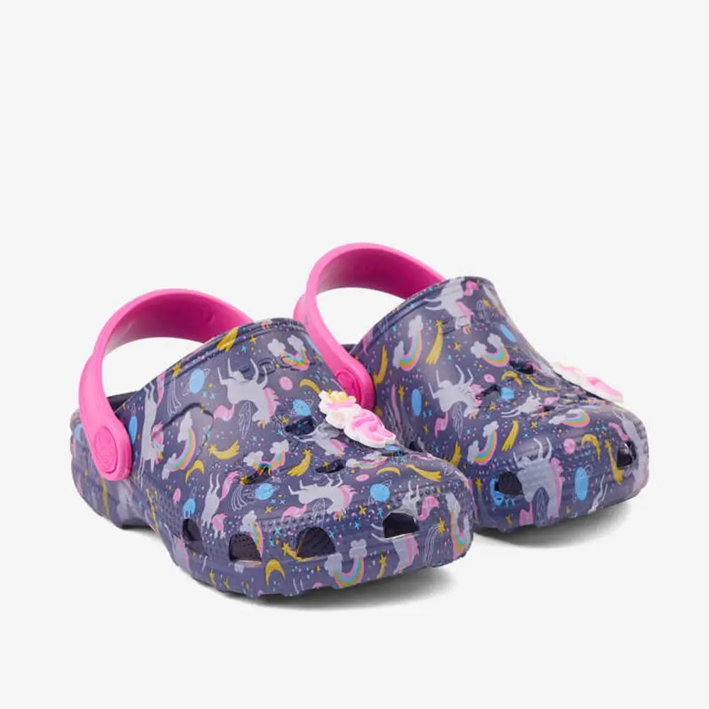 Coqui dětské sandály LITTLE FROG 8701 Navy/fuchsia unicorn+amulet