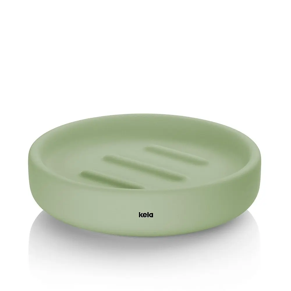KELA Miska na mýdlo Sana průměr 11,5 x 3 cm zelená KL-23980