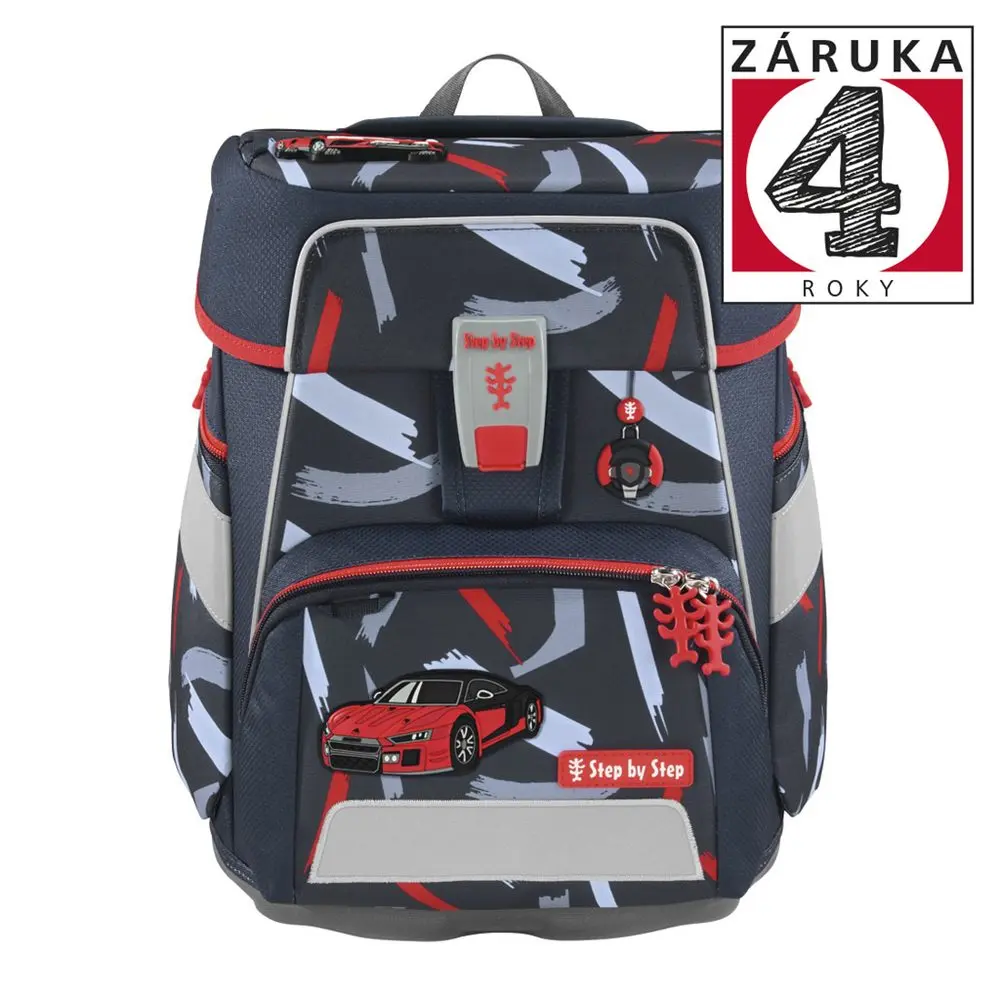 Step by Step Školní aktovka SPACE, Sports Car Mick - 5 dílný set, AGR certifikát