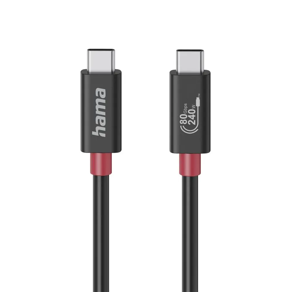 Hama USB-C kabel USB4, 1 m, 80 Gb/s, 240 W