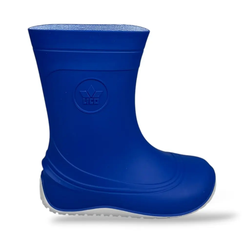 Dětské barefoot holinky LICO Aride Rain – modré