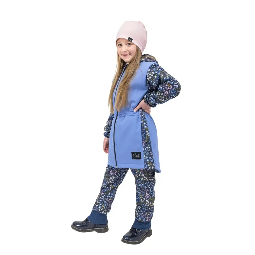 ESITO Dívčí parka Elega Meadows flowers - modrá / 86 -
