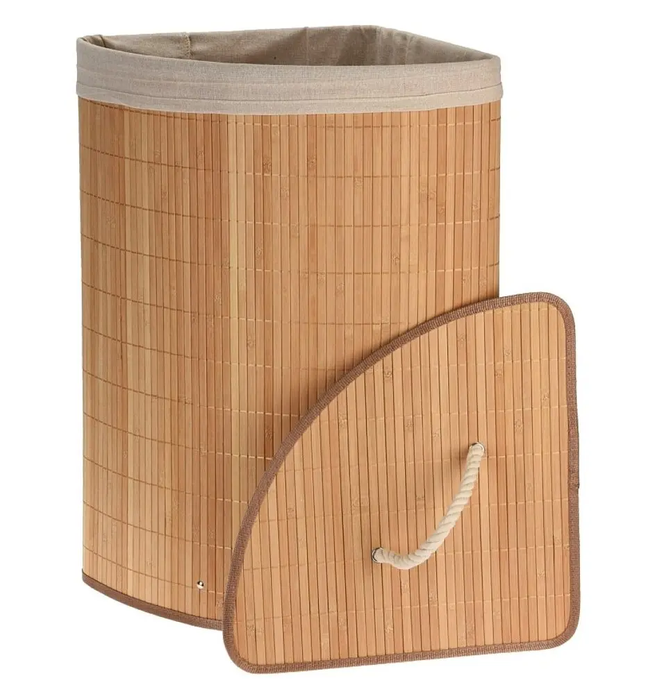 EXCELLENT HOUSEWARE Koš na prádlo rohový bambus 35 x 35 x 60 cm KO-HX9100550