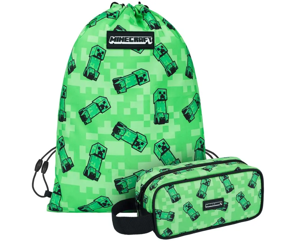 Baagl MINECRAFT SET 2 Creeper: penál, sáček