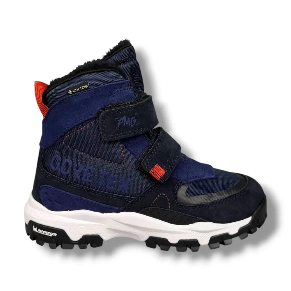 Primigi GORE-TEX dětské kotníkové boty navy s Michelin podrážkou