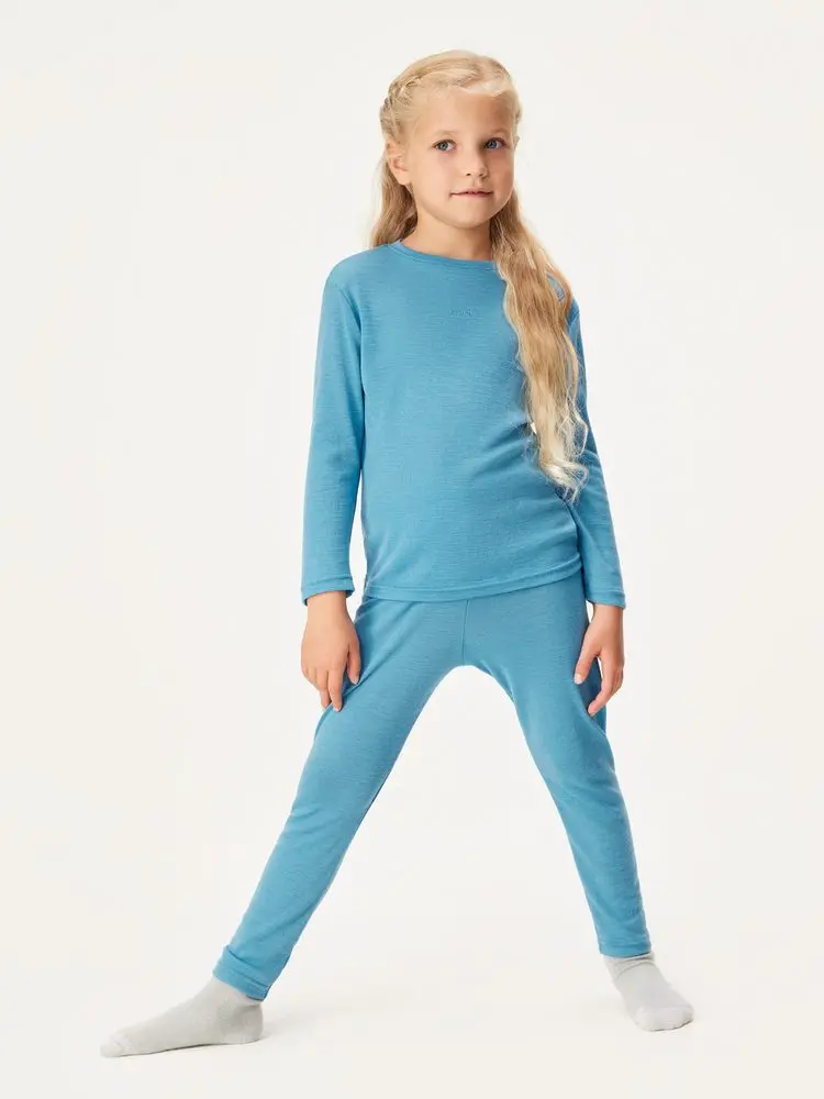 Dětské merino legíny, Denim