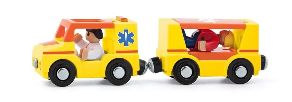 Woody Autíčka k dráze - Ambulance, 4ks