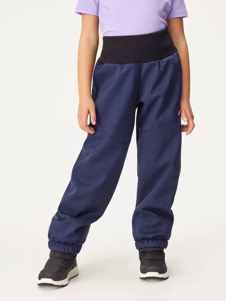 Dětské softshellové kalhoty s beránkem Light, Navy