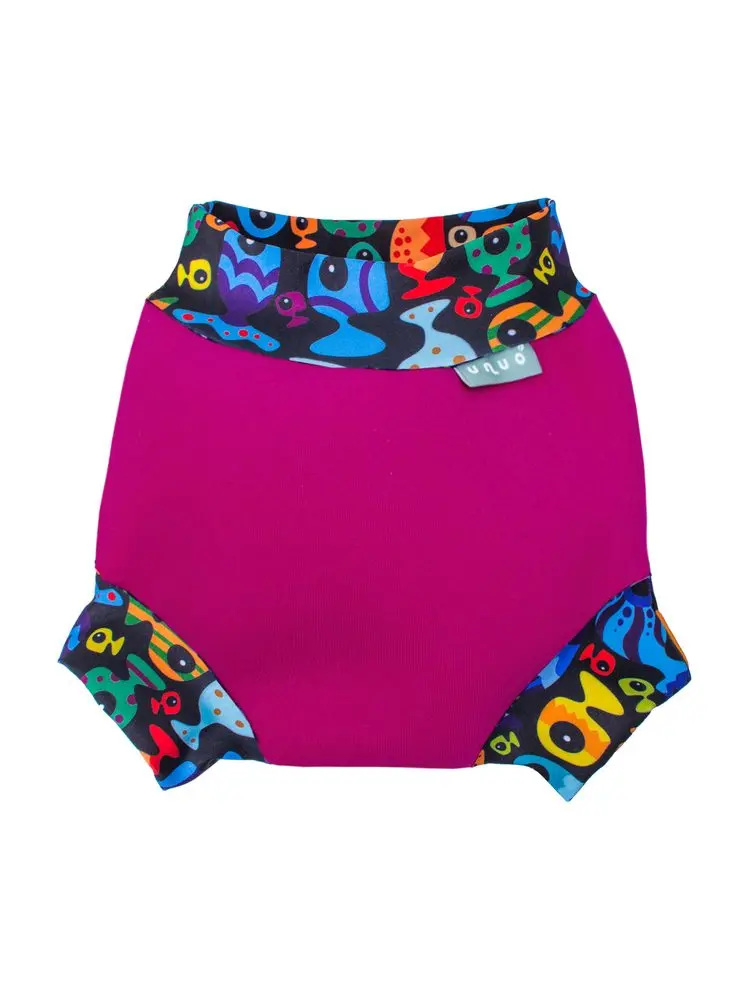 Unuo Neoprenové kojenecké plavky Rybičky růžové (Baby swimsuit) - S