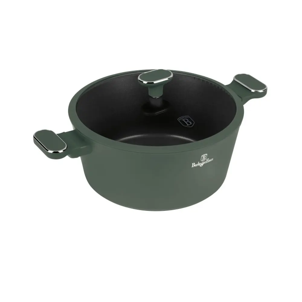 BERLINGERHAUS Kastrol s titanovým povrchem a poklicí 28 cm Matte Green Collection BH-8202