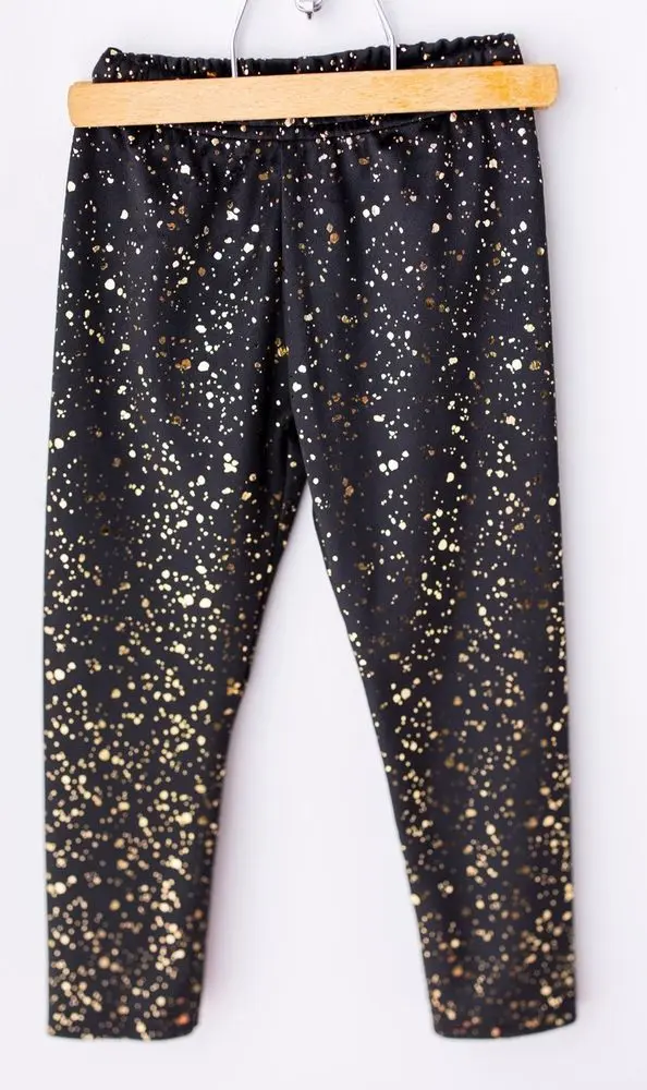 Premium sametové Lily Grey legíny GOLD Black