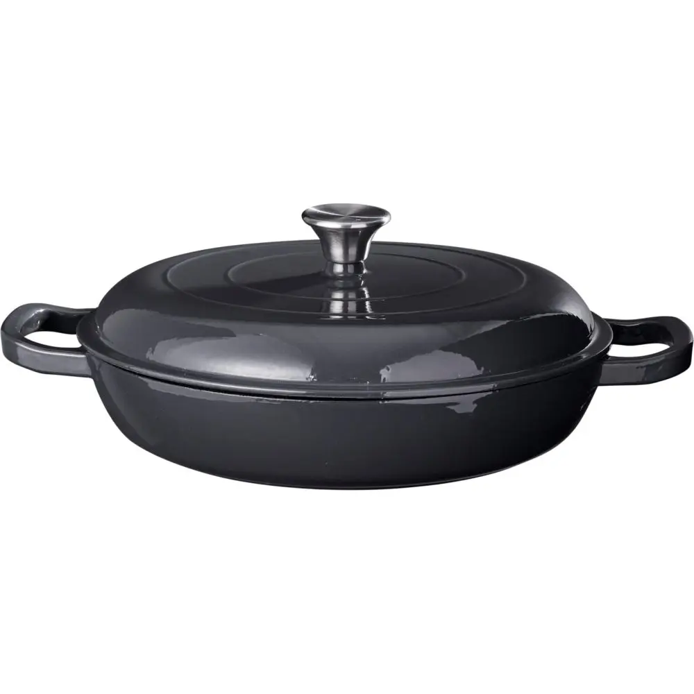 SIAKI HUISHOUD Pánev litinová s poklicí 30 cm šedá KO-C85000230