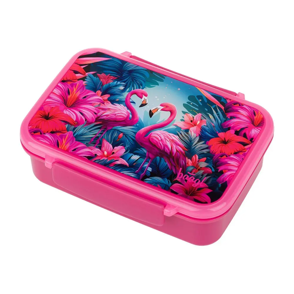 BAAGL Box na svačinu s přihrádkami Flamingo