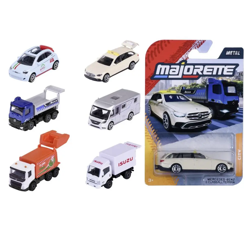Autíčko městské City Vehicles Majorette s pohyblivými částmi 7,5 cm délka 6 různých druhů