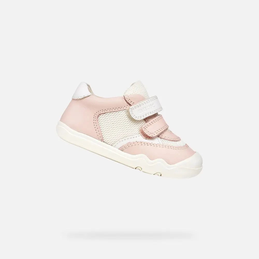 Růžové dívčí barefoot tenisky Geox Steppieup - 25
