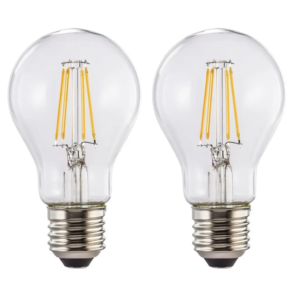 Xavax LED Filament žárovka, E27, 806 lm (nahrazuje 60 W), teplá bílá, čirá, 2 ks v krabičce