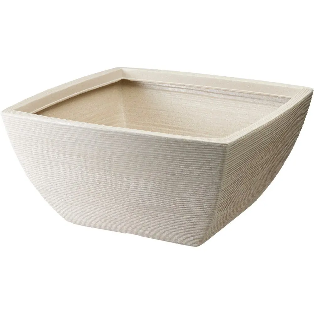 PROGARDEN Květináč žebrovaný čtvercový 52 x 25 cm písková KO-Y54204000