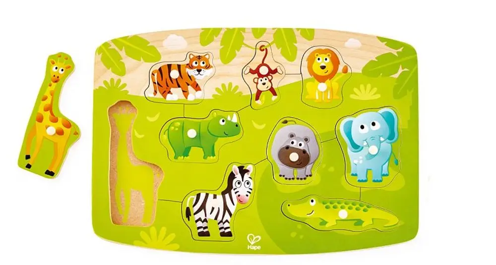 Hape puzzle na desce Džungle
