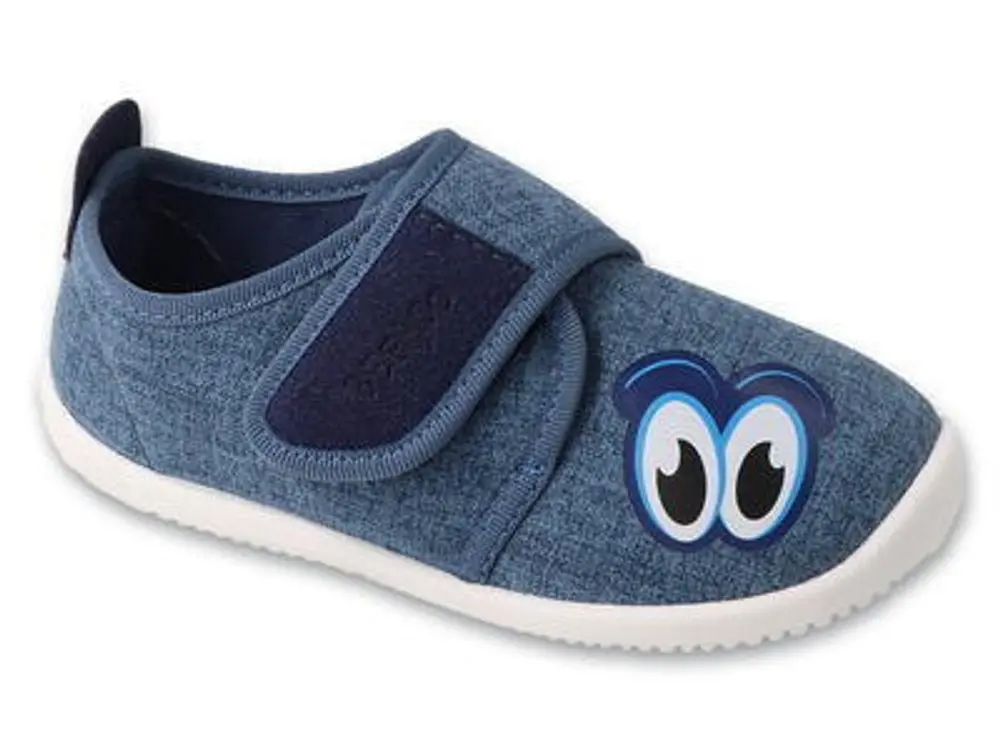 Chlapecká BAREFOOT domácí obuv Befado Softer - Oči - 32