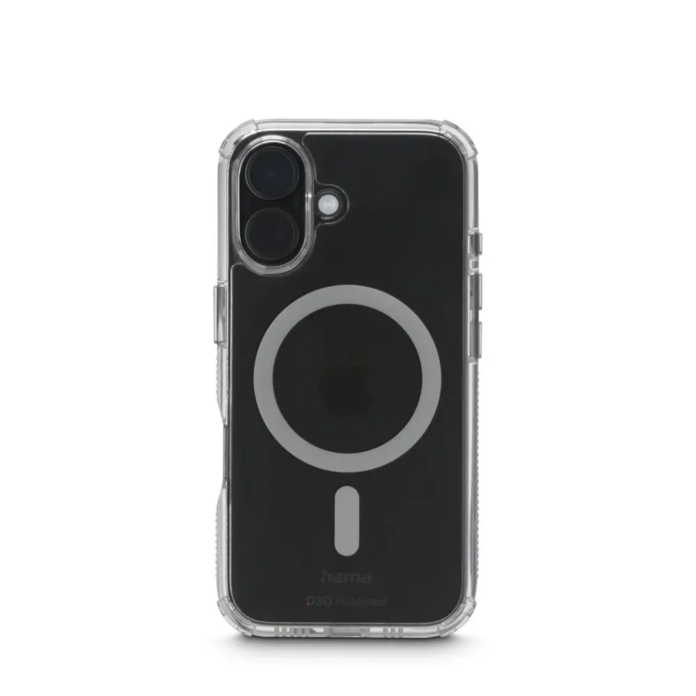 Hama Extreme Protect, kryt pro Apple iPhone 16, magnetický, D3O®, nežloutne, průhledný