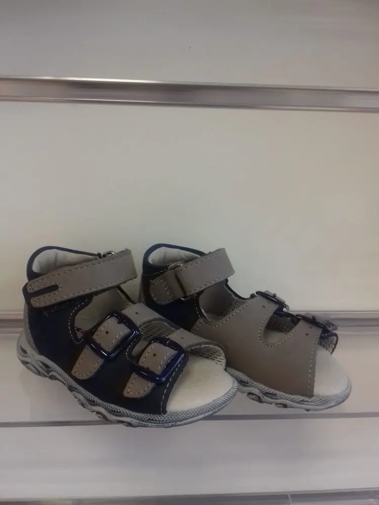 BOOTS4U letní boty T213-modrá/šedá - 20