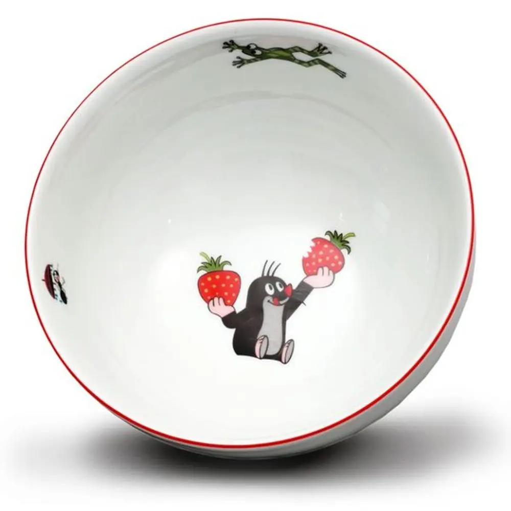 miska d14,5cm VITAL- KRTEK a jahody, dětská, porcelán