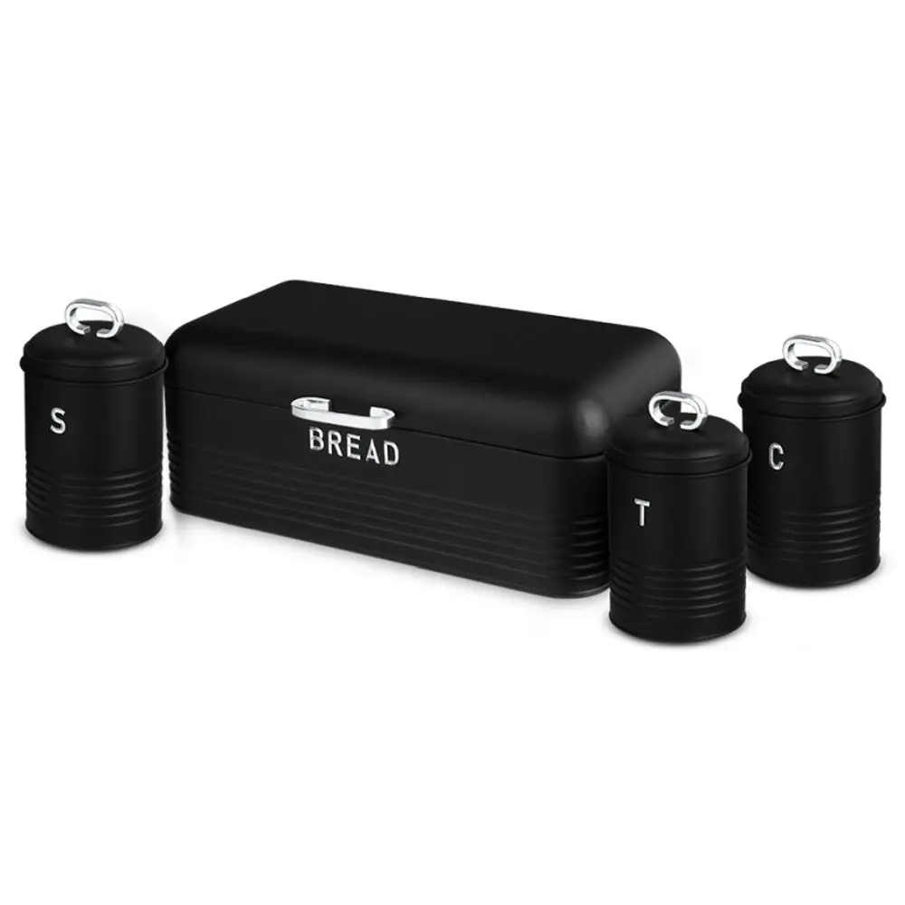 BERLINGERHAUS Chlebovka a dóza na potraviny sada 4 ks Matte Black Collection BH-6754