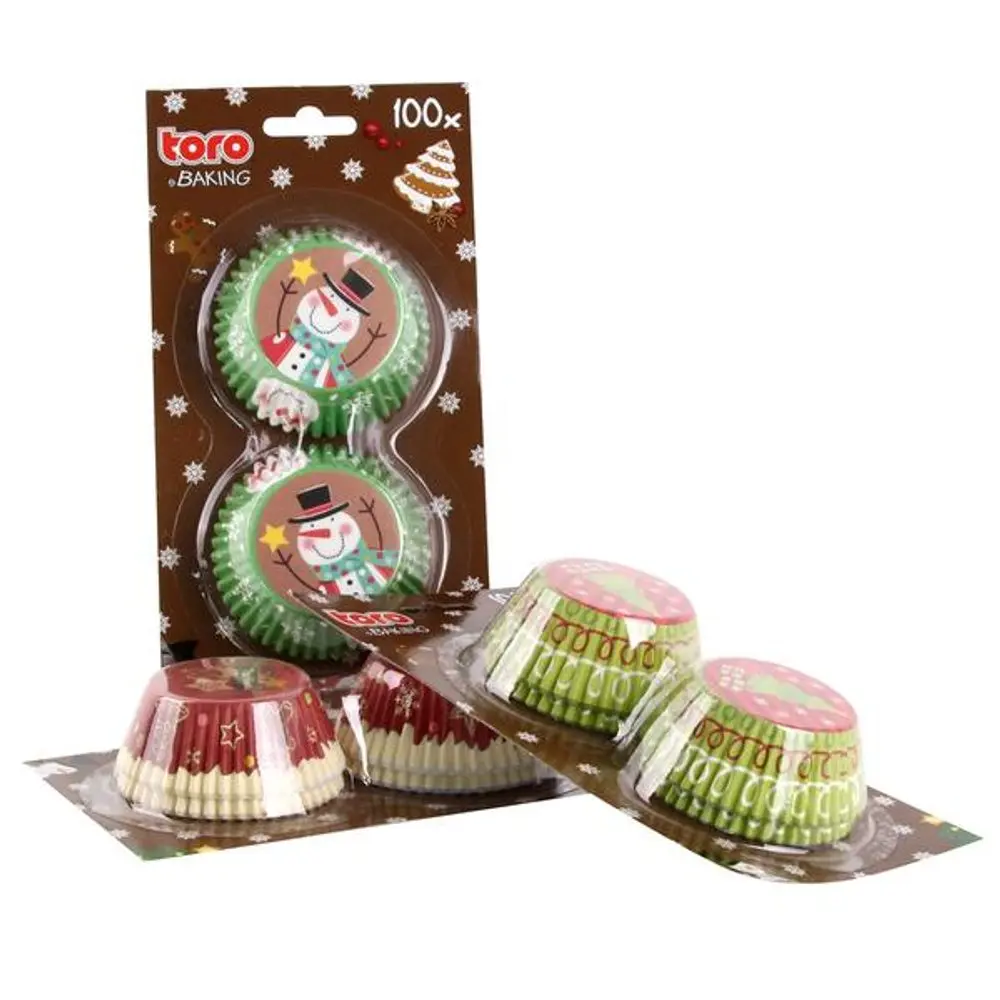 TORO FORMIČKA NA MUFFINY 5X3,2CM,100KS,PAPÍR,VÁNOČNÍ MO_hamashop