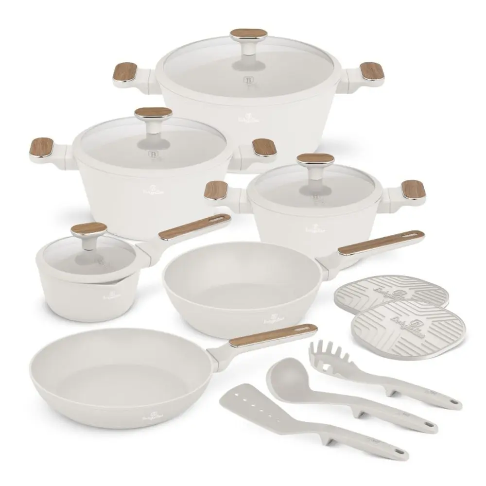 BERLINGERHAUS Sada nádobí s titanovým povrchem 15 ks Sahara Nordic Collection BH-8325