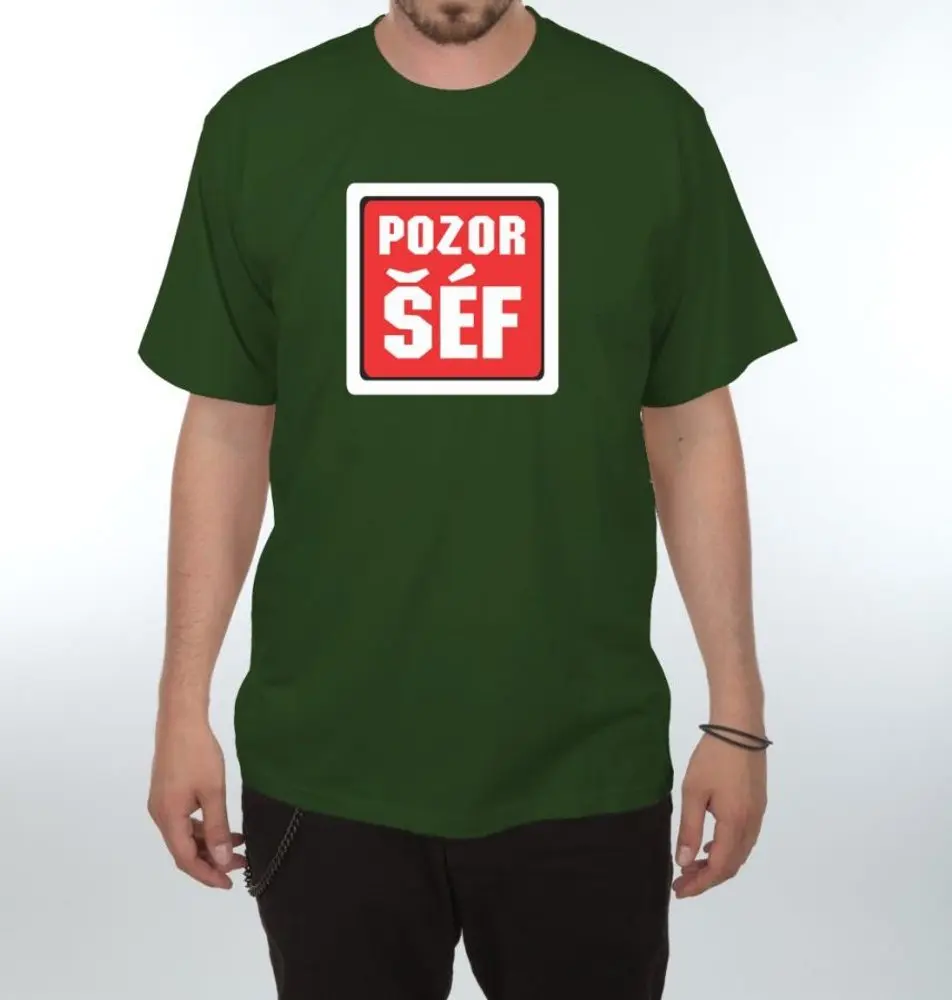 Tričko - Pozor šéf - XL tmavě zelená