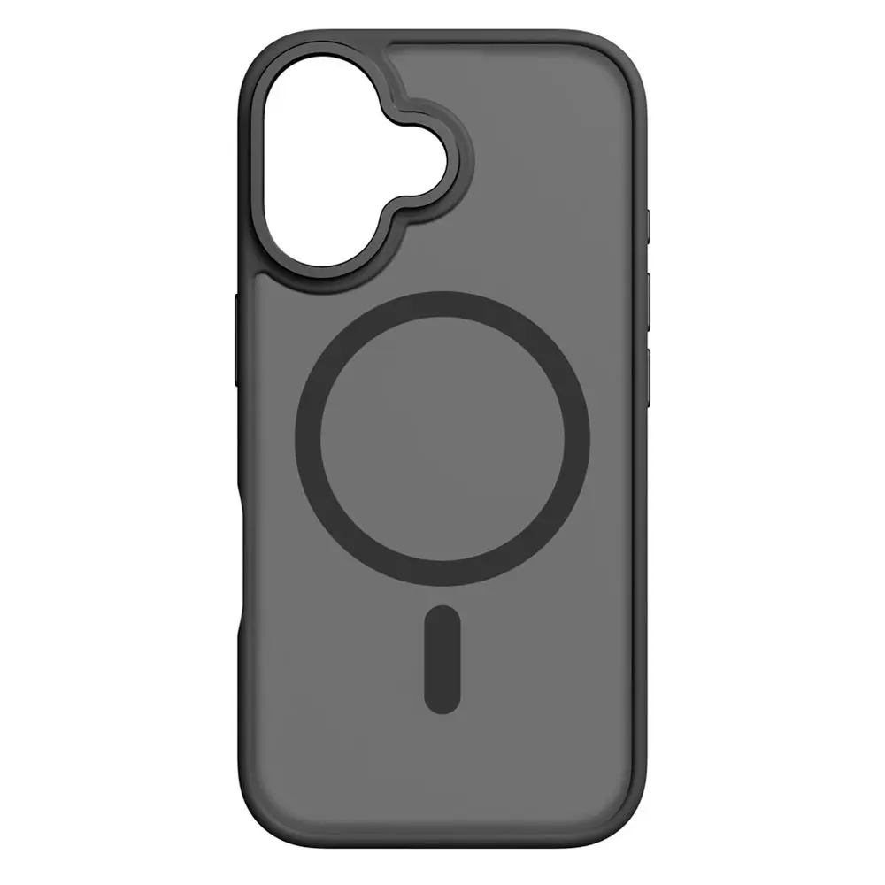 White Diamonds Hybrid Case, kryt pro Apple iPhone 16, magnetický, matný, poloprůhledný černý