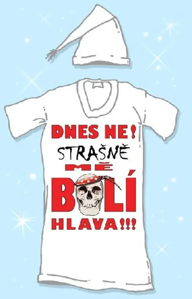 Noční košile - Dnes ne, strašně mě... - XXL
