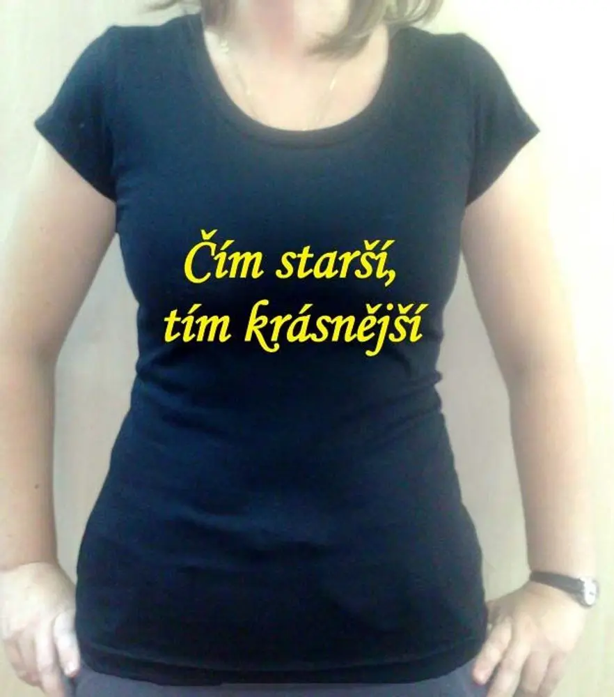 Čím starší, tím krásnější - XL černá