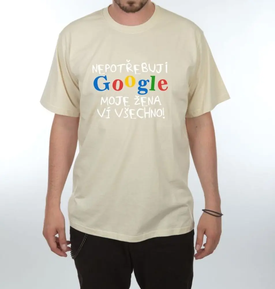 Tričko - Google - M písková
