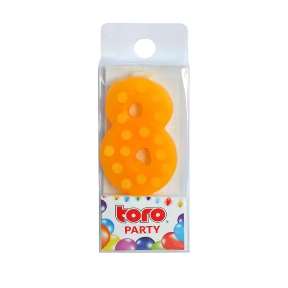 TORO SVÍČKA ČÍSLICE "8", ZAPICHOVACÍ, 3X4,5X0,9CM_hamashop