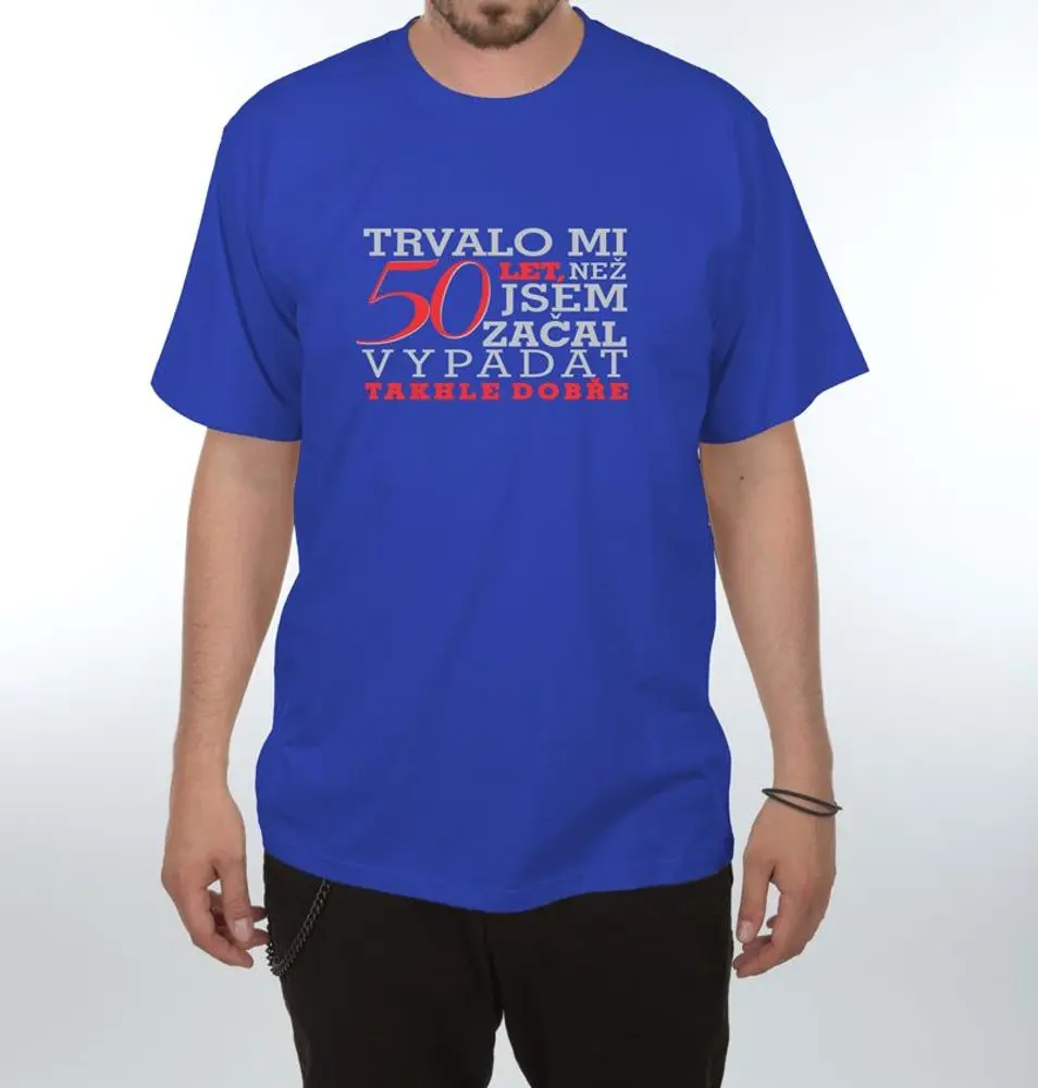 Tričko - Trvalo mi 50 let - L  královsky modrá